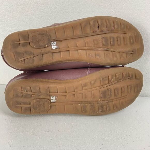 Woman’s Purple Leather Japanese Mary Jane Flats Minimalist Simplistic Size 39 - Picture 8 of 13